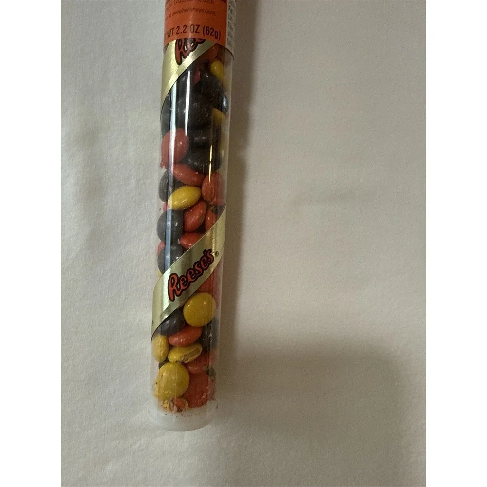 Vintage Unopened 1990' Reeses Pieces Candy Tube + ET Topper w/ Battery Protector